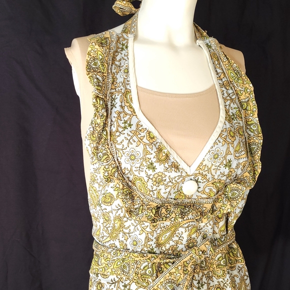 Vintage Other - Vintage Paisley Kitchen Tie on Bib Apron